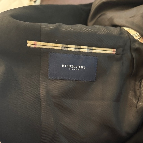 Burberry Black 100% Wool Lightweight Men's Blazer 42 Long - Picture 4 of 4
